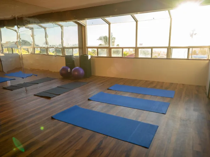 Indoor yoga space at Mind-U